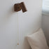 Traditional Vintage Cylinder Copper Wood 1-Light Wall Sconce Lamp For Bedroom