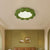 Traditional French Resin Acrylic Round Shade LED Flush Mount Ceiling Light For Living Room