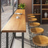 Contemporary Nordic Tsuga Chinensis Iron Round Bar Stool Backless Footrest For Dining Room