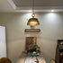 Contemporary Nordic Ribbed Glass Bowl-Shaped 2-Light Pendant Light For Living Room