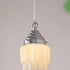 Modern Art Deco Irregular Cylinder Iron Glass 1-Light Pendant Light For Bedroom