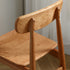 Traditional Vintage Square Cherry Wood Dining Chair Backrest Footrest For Dining Room