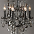 Traditional Vintage Candelabra Crystal Decor Iron Base 1-Light Table Lamp For Bedroom