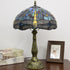 Traditional Tiffany Vintage Dragonfly Stained Glass 1-Light Table Lamp For Study