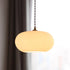 Modern Minimalist Copper Glass Wood Persimmon Shaped 1-Light Pendant Light For Dining Room