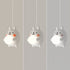 Modern Art Deco Kids Iron Acrylic Rabbit LED Pendant Light For Bedroom