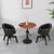 Contemporary Retro Arc Liftable PU Leather Iron Dining Chair Backrest For Dining Room