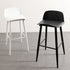 Modern Minimalist Rectangular Carbon Steel Stand Bar Stool Plastic Backrest For Dining Room