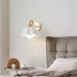 Modern Minimalist Cream Flower Pod All Copper Glass 1-Light Wall Sconce Lamp For Bedroom