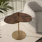 Contemporary Creative Three Leaves Rotatable Solid Wood Stainless Steel Coffee Table 3-Tier For Living Room
