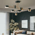 Contemporary Scandinavian Iron Acrylic Round LED Semi-Flush Mount Ceiling Light For Living Room