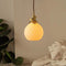 Traditional Japanese Round Pinecone Pumpkin Ceramic Brass 1-Light Pendant Light For Living Room