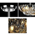 Contemporary Scandinavian Umbrella Iron Acrylic 3-Light Semi-Flush Mount Ceiling Light For Living Room