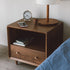 Contemporary Nordic Rectangular Solid Wood Nightstand 1-Drawer Cabinet For Bedroom