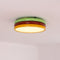 Contemporary Scandinavian Macron Iron Disc Splicing LED Flush Mount Ceiling Light For Bedroom