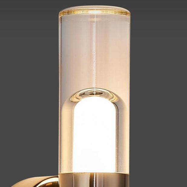 Contemporary Scandinavian Cylindrical Iron Aluminum Acrylic LED Wall Sconce Lamp For Living Room