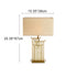 Traditional Chinese Fabric Square Shade Marble Base 1-Light Table Lamp For Home Office