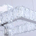 Modern Luxury Round Square Ring Buckle Stainless Steel Crystal LED Chandelier For Living Room