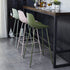 Contemporary Simplicity Curved Plastic Solid Color Bar Stool Backrest Footrest For Dining Room