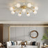 Modern Luxury Branch Orb Star Full Copper Glass 9/13/17 Light Semi-Flush Mount Ceiling Light For Living Room