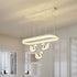 Contemporary Luxury Circle Ring Shade ABS Swan Decor LED Chandelier For Living Room