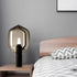 Contemporary Creative Heptagonal Cylinder Glass Iron 1-Light Table Lamp For Bedroom