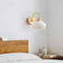 Contemporary Nordic Wood Acrylic Iron Flower Ball 1-Light Wall Sconce Lamp For Bedside