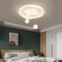 Contemporary Creative Kids Round Bow Orb Iron Rolled Plastic LED Flush Mount Ceiling Light For Bedroom