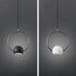 Contemporary Nordic Aluminum Circle Ring Liftable LED Pendant Light For Bedroom