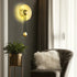 Contemporary Nordic Round Water Ripple Glass Iron LED Wall Sconce Lamp For Living Room