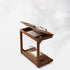 Traditional Vintage Square Wood Flip-top Side Table 2-Tier Storage Shelves For Living Room