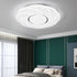 Modern Minimalist Cream Round Petal Iron Acrylic LED Flush Mount Ceiling Light For Bedroom