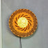 Traditional Chinese Round Orb Hand Woven Rattan 1-Light Wall Sconce Lamp For Living Room