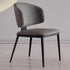 Modern Minimalist Square Cushion Microfiber Leather Carbon Steel Dining Chair Backrest For Dining Room