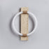 Contemporary Scandinavian Travertine Acrylic Twine Circle LED Wall Sconce Lamp For Bedroom