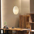 Traditional Japanese Iron Paper Elliptical 1-Light Pendant Light For Dining Room
