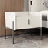 Contemporary Scandinavian Rectangular Leather Carbon Steel Metal 1-Drawer For Bedside