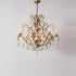 Traditional French Candelabra Round Crystal Iron Frame 5/9/12 Light Chandelier For Living Room