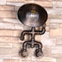 Contemporary Industrial Dome Pipe Iron 1-Light Wall Sconce Lamp For Living Room