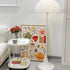 Contemporary Scandinavian Square PP Carbon Steel End Table 2-Tier Movable For Bedroom