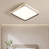 Modern Minimalist Geometric Square Iron Acrylic LED Flush Mount Ceiling Light For Bedroom