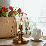 Traditional Vintage Screen Acrylic Iron 1-Light Table Lamp For Bedroom