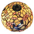 Traditional Tiffany Stained Glass Magpie Plum Blossom Dome 2-Light Standing Floor Lamp For Home Office