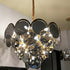 Contemporary Luxury Iron Glass Conic 7/13 Light Chandelier For Living Room