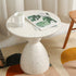Contemporary Nordic Round Hourglass Magnesium Oxide End Table For Living Room