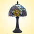 Traditional Tiffany Rose Round Dome Zinc Alloy Stained Glass 1-Light Table Lamp For Bedroom