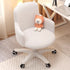 Modern Minimalist Fabric Velvet Carbon Steel Sponge Round Rotatable Desk Chair Backrest Armrest For Home Office