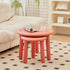 Modern Minimalist Round Tabletop Plastic Coffee Table 3-Leg For Living Room