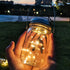 Modern Art Deco Waterproof Solar Glass Stainless Steel Copper Wire Star LED String Lights Outdoor Lighting For Garden