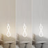 Contemporary Scandinavian Iron Silica Infinity Spiral LED Pendant Light For Bedroom